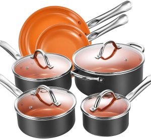 Aicook 10-Piece Non Stick Induction Cookware​