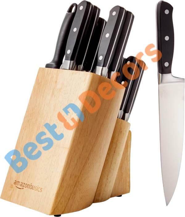 Amazon Basics 18-Piece Premium Kitchen Knife Set