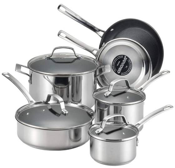 Circulon Genesis Stainless Steel Cookware Pots and Pans Set