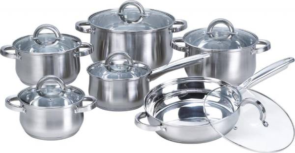 Heim Concept 12-Piece Stainless Steel Cookware Set