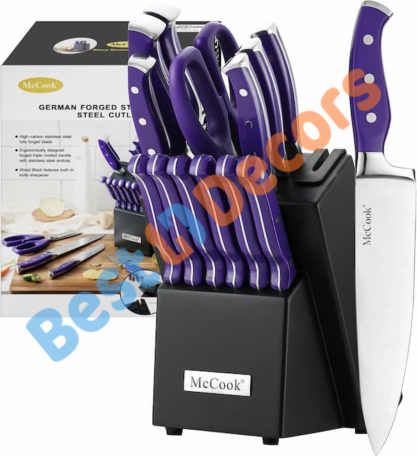 McCook MC27 14-Piece Stainless Steel Kitchen Knife Set