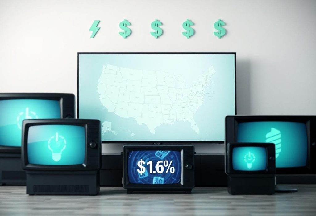 How many watts does a LED TV use